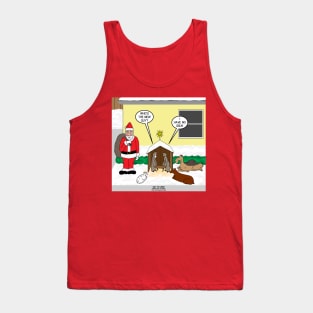 Santa and the Yard Nativity. Tank Top